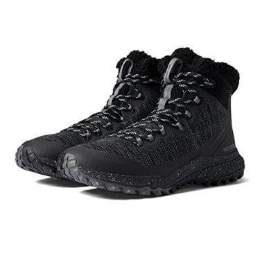 Imagem de Merrell Botas femininas Bravada Knit Bluff Polar à prova d'água oferecem fechamento clássico com cadarço, espuma EVA leve e almofada de ar no calcanhar, Preto, 7.5