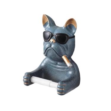 Imagem de IEUDNS Porta-papel higiênico, organizador de guardanapos, suporte de parede decorativo e charmoso para rolos de papel higiênico, ideal para restaurantes e, Cinza