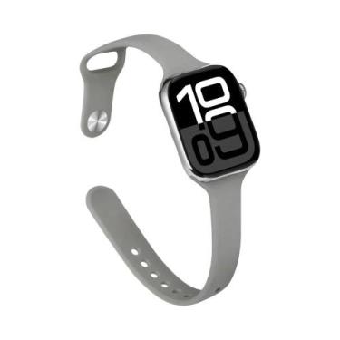 Imagem de Pulseira De Silicone Slim Para Apple Watch 45mm 44mm 40mm 41mm Bracele