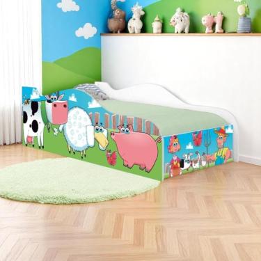 Imagem de Cama Solteiro Glow Fazendinha E Vaquinha Solteiro