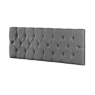 Imagem de Cabeceira Casal Estofada Lara 160 cm Cinza - N&E Loja, Cinza