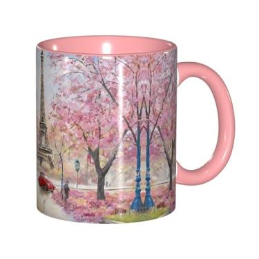 Imagem de Zeraoke Linda Torre Eiffel Paris Impressão Criativa Canecas de Café, Personalizadas, Presente para Família, Tamanho 325 ml, Unissex