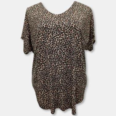 Imagem de Blusa Bata De Malha Viscolycra Plus Size Tamanho 52 54 - - Sarat Moda 