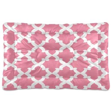 Imagem de Wassud Cama de cachorro com padrão de forma fofa, cama para cães pequenos, tapete lavável para animais de estimação, cama de gato para dormir, viagens, 45 x 61 cm