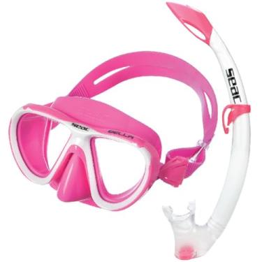 Imagem de SEAC Bella – Conjunto de snorkel de mergulho infantil 100% puro de silicone para crianças, rosa, Junior