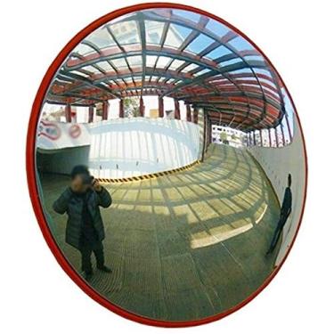 Imagem de FAFACAI Espelho convexo espelho convexo estrada de montanha convexo espelho de tráfego encruzilhada espelho giratório de carro 30-80 cm segurança (tamanho: 80 cm) (30 cm)