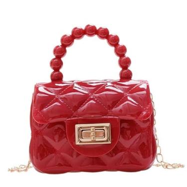 Imagem de Bolsas transversais para mulheres, pequena e fofa, bolsa de ombro, carteira de telefone, bolsa casual, trabalho, viagem, bolsa de mão para compras, Vermelho, Tendência