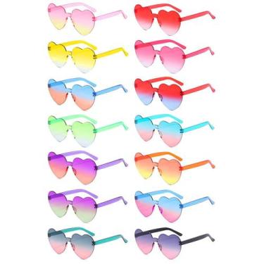 Imagem de Paquete de 14 Gafas de Sol en Forma de Corazón Geopty para Mujeres - F