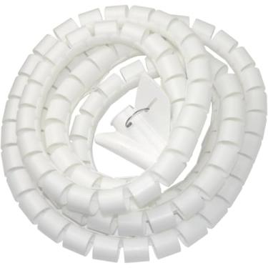 Imagem de Organizador de Fios e Cabos com Aplicador, 20mm x 2m, Branco, Plástico, 128g, Inclui Aplicador
