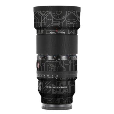 Imagem de 100 2.8 Câmera Macro Lens Skin Vinil Wrap Filme Adesivo para Sony FE 100 mm F2.8 Macro GM OSS Protector Decalques Acessórios FE 2.8/100 (Circuit Titanium, para Sony FE 100 mm F2.8 Macro GM OSS)