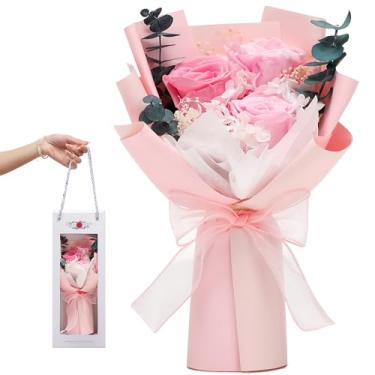 Imagem de SofLiv Presentes de buquê de flores para ela, flores para entrega Prime, rosas preservadas, presentes de flores para mulheres, flores de dia dos namorados, presentes de mãe de filha, filho, presentes