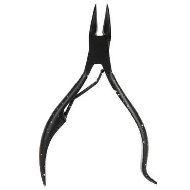 Imagem de Cortador de unhas preto aço inoxidável manicure tesoura de pele morta alicate design de bico de águia