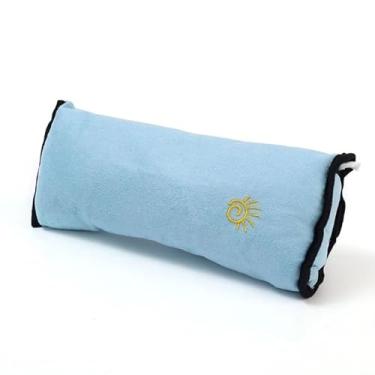 Imagem de Almofada para Cinto de Segurança Infantil, Apoio de Cabeça e Pescoço, Tecido Micro-Suede com Enchimento de Fibra Sintética, 28cm x 11cm x 8cm