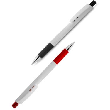 Imagem de Caneta Esferográfica Retrátil Executiva, Metal e Plástico, Escrita Azul, Acabamento Fosco, Grip Metálico, 0.7mm, Cilíndrica, Para Escrita Geral, 14cm (Preto e VERMELHO 2)