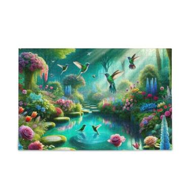 Imagem de Quebra-cabeça de jardim de pássaros 500 peças jogo desafiador para adultos e famílias