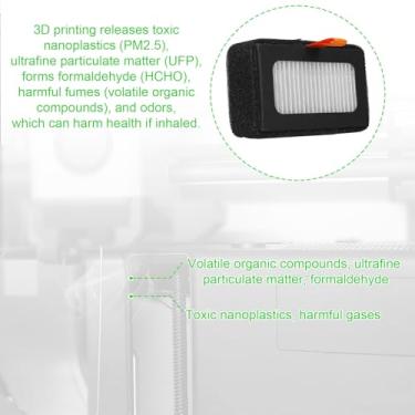 Imagem de 2 Filtros de Ar com Carvão Ativado para Impressora 3D Bambu Lab, Escova Inclusa Compatível com Bambu Lab X1/X1C/P1P/P1S