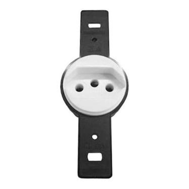 Imagem de Tomada Com Haste Branca 2P+T 10A - 5013.7 Lumibras