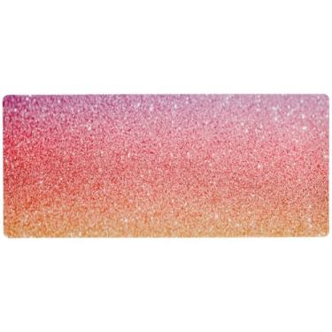Imagem de Mouse pad de mesa com glitter roxo vermelho amarelo controle de precisão, mouse pad grande para jogos, 80 x 30 cm, mousepads