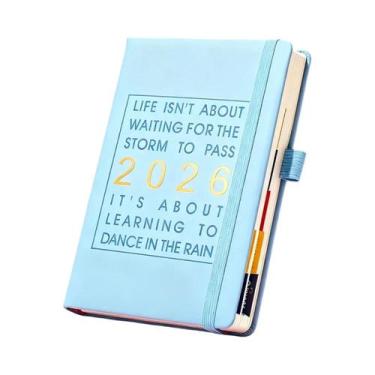 Imagem de Planejador A5 Em Couro PU 2026, Agenda Mensal, Semanal E Diária, 412 P