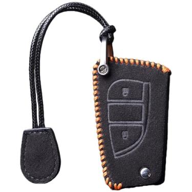 Imagem de Capa feita à mão para chave de carro compatível com Toyota Hilux /Corolla/Prado/Fortuner/RAV4/CHR/Auris/Avensis/Verso/Yaris/Aygo/Scion/TC/IM/Camry 2015 2016(YY-FMP-039-2-ORANGE)