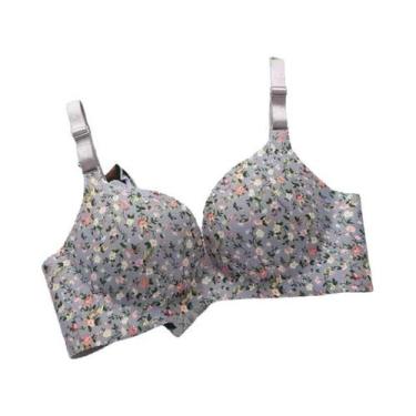 Imagem de Sutiã Sem Costura Com Estampa Floral Para Mulheres, Lingerie Sexy Em U