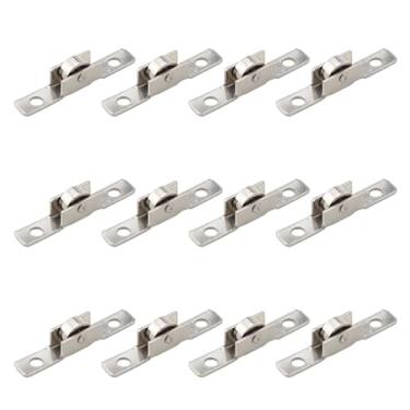 Imagem de TAODAN 12 peças de rolo de metal para janelas deslizantes de 3/8 polegadas roda deslizante universal adequada para armários de porta, gavetas, projetos faça você mesmo