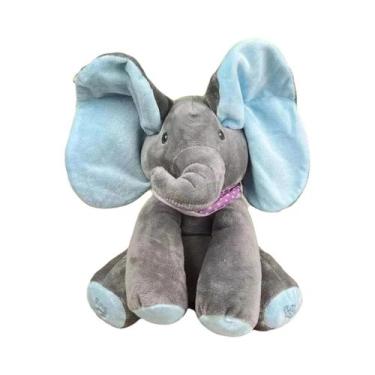 Imagem de Elefante De Pelúcia Elétrico Com Orelhas Móveis, Animado E Cantor, Mod