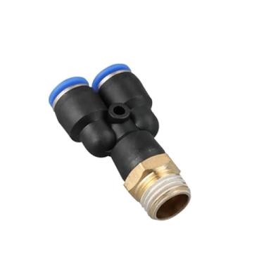 Imagem de AHGDDA Encaixe de tubulação tipo Y encaixes pneumáticos de ar conector rápido PX4 6 8 10 12 mm rosca macho M5" 1/20.3 cm 1/10.2 cm 3/20.3 cm 1/5.1 cm acoplador Bsp (PX8-02)