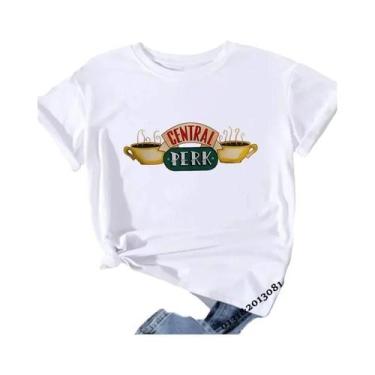 Imagem de Camiseta Feminina Central Perk Friends TV Show Tops Estilosos Para Caf