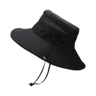 Imagem de Chapéu De Pescador De Poliéster Respirável De Verão Com Aba Larga Para