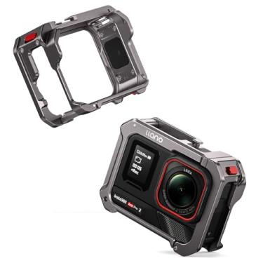 Imagem de llano Gaiola de câmera de alumínio para Insta360 Ace Pro 2/Ace Pro/Ace, moldura protetora leve de 60 g com sapata fria e suporte de 0,6 cm, acesso rápido à bateria, capa e acessórios para Insta360 Ace