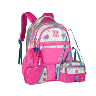 Imagem de Mochila Costas Lancheira Holográfica Estojo Rebecca Bonbon