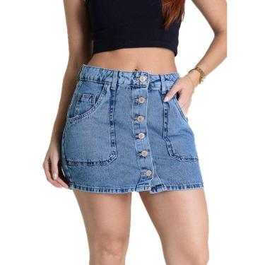 Imagem de Saia Jeans Sawary - 281190 - Azul médio 42-Feminino