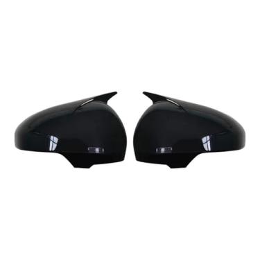 Imagem de Capa De Espelho Lateral Do Carro Padrão De Fibra De Carbono Capa De Espelho Retrovisor Do Carro Compatível Com Toyota Mark X-Reiz 2010-2016(Bright Black)