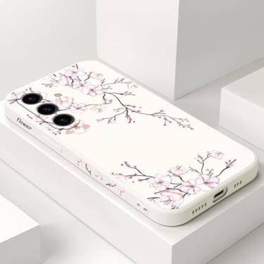 Imagem de Gencyfu Capa para celular 2026, fina, elegante, resistente a arranhões, forro de microfibra de silicone macio, ameixa e arroz branco