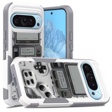 Imagem de Candykisscase Para Google Pixel 9, R2D2 Astromech Droid Robot Pattern Absorção de Choque Hard PC e Silicone Hybrid Dual Layer Armor Defender Case para Google Pixel 9 Pro (console de videogame)
