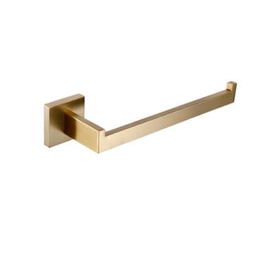 Imagem de Conjunto de acessórios de banheiro prateleira de parede preto fosco suporte de papel higiênico gancho de roupão cabide toalheiro barra rack anel ferragens de banho, BG, anel de toalha