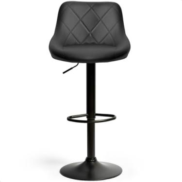 Imagem de Banqueta Alta Giratória Milano Cozinha Americana Bar Balcão prime.office P070 (Preta/Fosco)