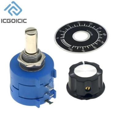 Imagem de Kit De Potenciômetro Ajustável Multivoltas 100K Ohm a 100K Ohm Com Bot
