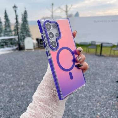 Imagem de Capa de celular com lente metálica para Samsung Galaxy S25 S24 Ultra S23 Plus S22 S21 A53 A54 A55 com carregamento sem fio (para Samsung A05 4G/Roxo)