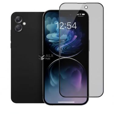 Imagem de Kit Capa Aveludada Preta Galaxy A06 com Película Privacidade ou Cerâmica (Película Privacidade)