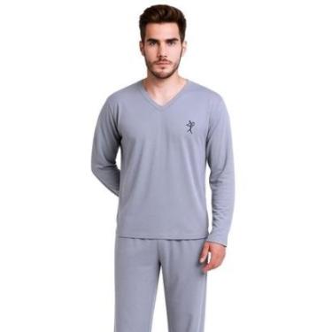 Imagem de Pijama de Inverno Blusa de Frio Masculino Manga Longa Calça Comprida Alex-Masculino