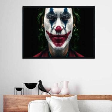 Imagem de Quadro Decorativo Fotografia Rosto Coringa 34X23Cm Moldura B