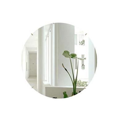 Imagem de Espelho redondo grande - lindo espelho de parede dourado escovado - Espelho circular polido a óleo feito à mão - Espelhos decorativos com moldura de metal para parede - Espelho para pendurar