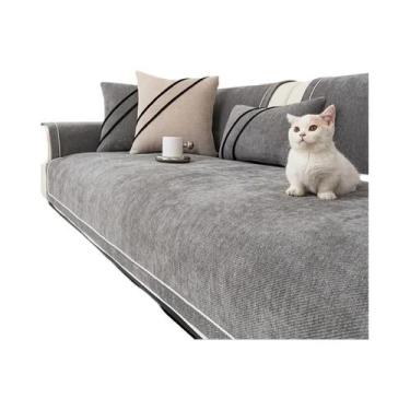 Imagem de Capa De Sofá Chenille Antiderrapante Pesada Com Costura Decorativa, Pr