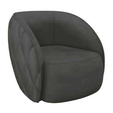 Imagem de Poltrona Decorativa Clarke Veludo Cinza - Gran Belo