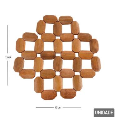 Imagem de Descanso de Panela 15x15cm Bambu Formatos - Tudo em Caixa