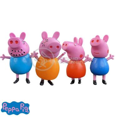 Imagem de Kit Infantil 4 Bonecos Familia Peppa Pig