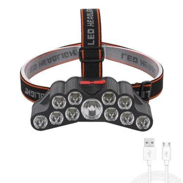 Imagem de Lanterna Head Lamp Usb Recarregável Farol Embutido Kensu 11 Led
