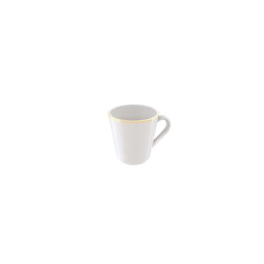 Imagem de Xícara Café Filetada Tramontina Elisa Porcelana Com Borda Dourada 70ml Tramontina